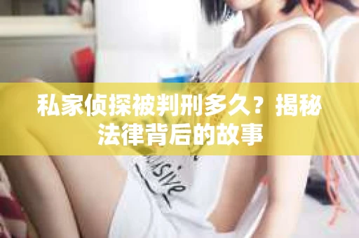 私家侦探被判刑多久？揭秘法律背后的故事