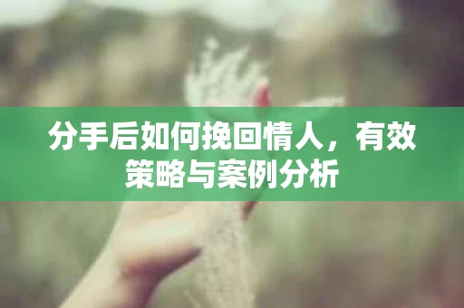 分手后如何挽回情人,有效策略与案例分析 分手后如何挽回情人,有效策略与案例分析