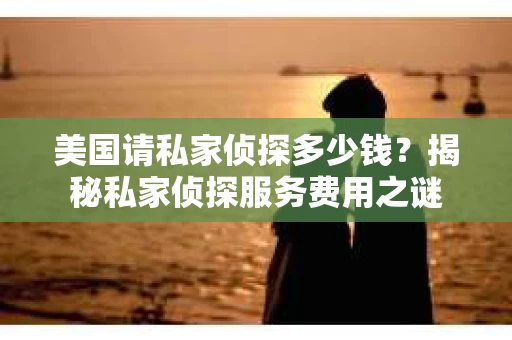 美国请私家侦探多少钱?揭秘私家侦探服务费用之谜 美国请私家侦探多少钱?揭秘私家侦探服务费用之谜