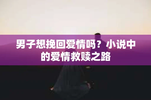 男子想挽回爱情吗？小说中的爱情救赎之路