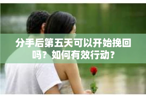 分手后第五天可以开始挽回吗？如何有效行动？