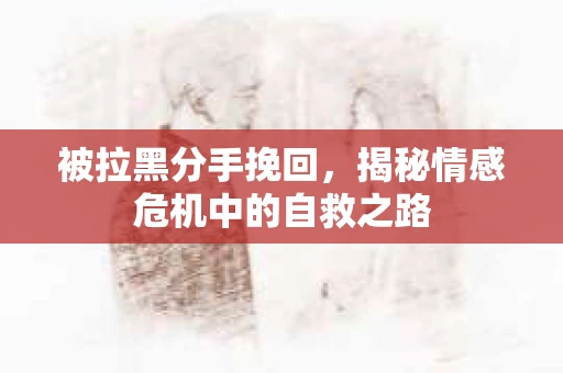 被拉黑分手挽回，揭秘情感危机中的自救之路