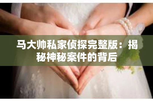 马大帅私家侦探完整版：揭秘神秘案件的背后