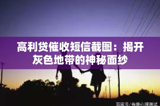 高利贷催收短信截图：揭开灰色地带的神秘面纱