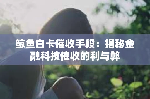 鲸鱼白卡催收手段:揭秘金融科技催收的利与弊 鲸鱼白卡催收手段:揭秘金融科技催收的利与弊