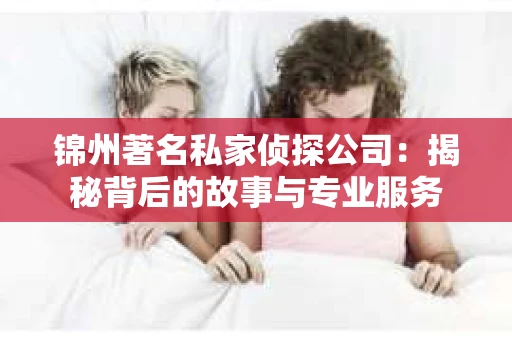 锦州著名私家侦探公司：揭秘背后的故事与专业服务