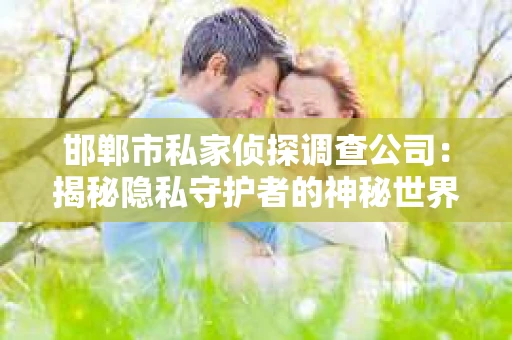 邯郸市私家侦探调查公司：揭秘隐私守护者的神秘世界
