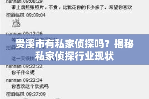 贵溪市有私家侦探吗？揭秘私家侦探行业现状