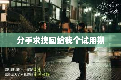 分手求挽回给我个试用期