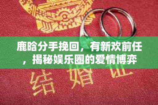 鹿晗分手挽回，有新欢前任，揭秘娱乐圈的爱情博弈