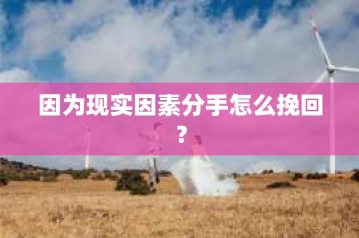 因为现实因素分手怎么挽回？