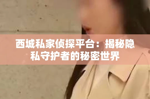 西城私家侦探平台：揭秘隐私守护者的秘密世界