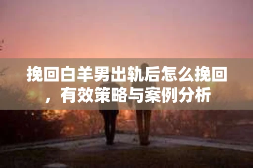挽回白羊男出轨后怎么挽回，有效策略与案例分析